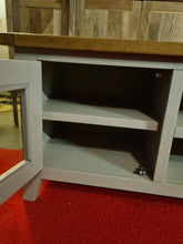 Load image into Gallery viewer, Oak part painted tv unit
