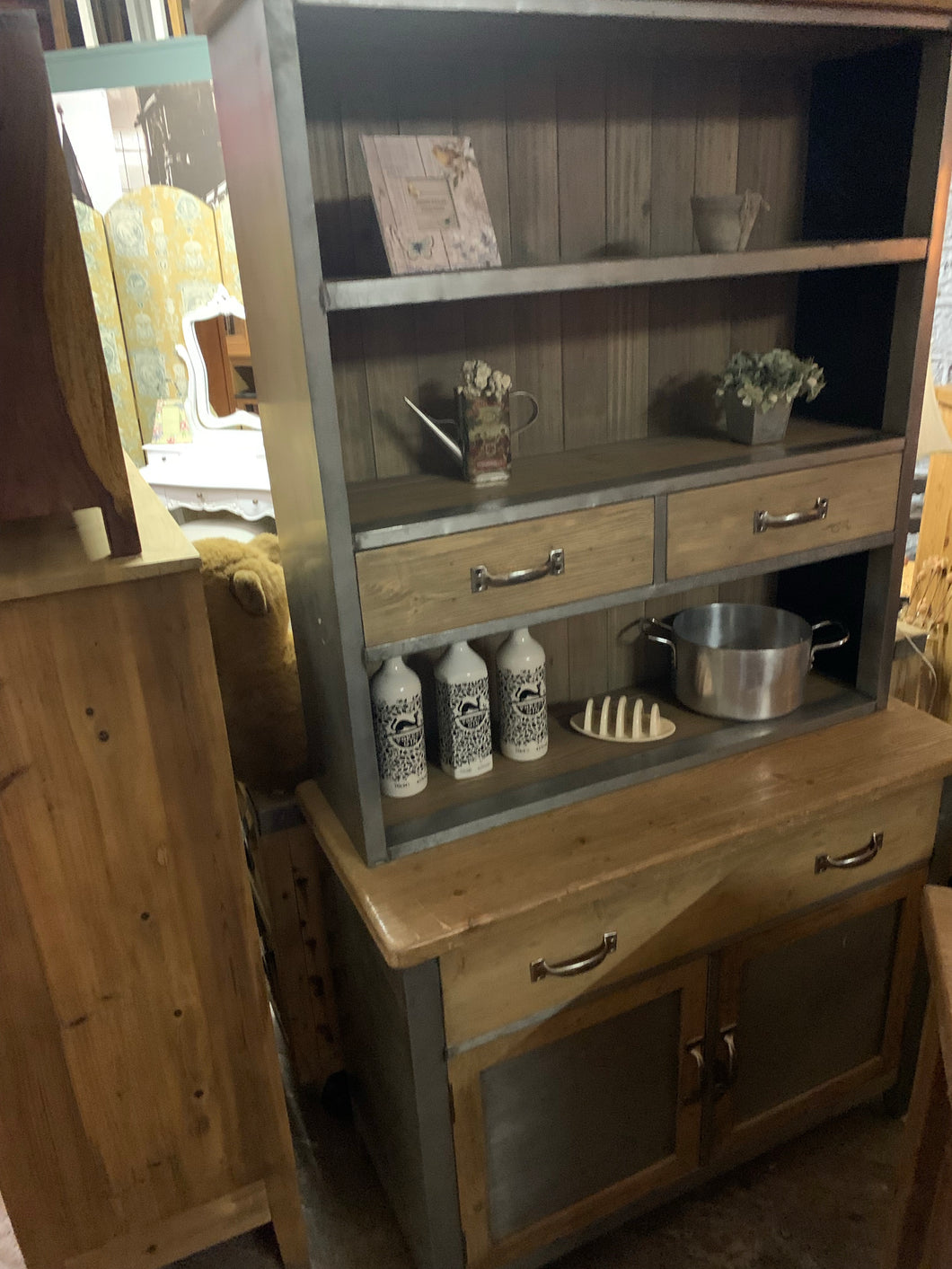 Timothy Oulton rustic and metal dresser