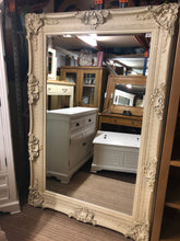 Load image into Gallery viewer, Large off-white gilt framed mirror
