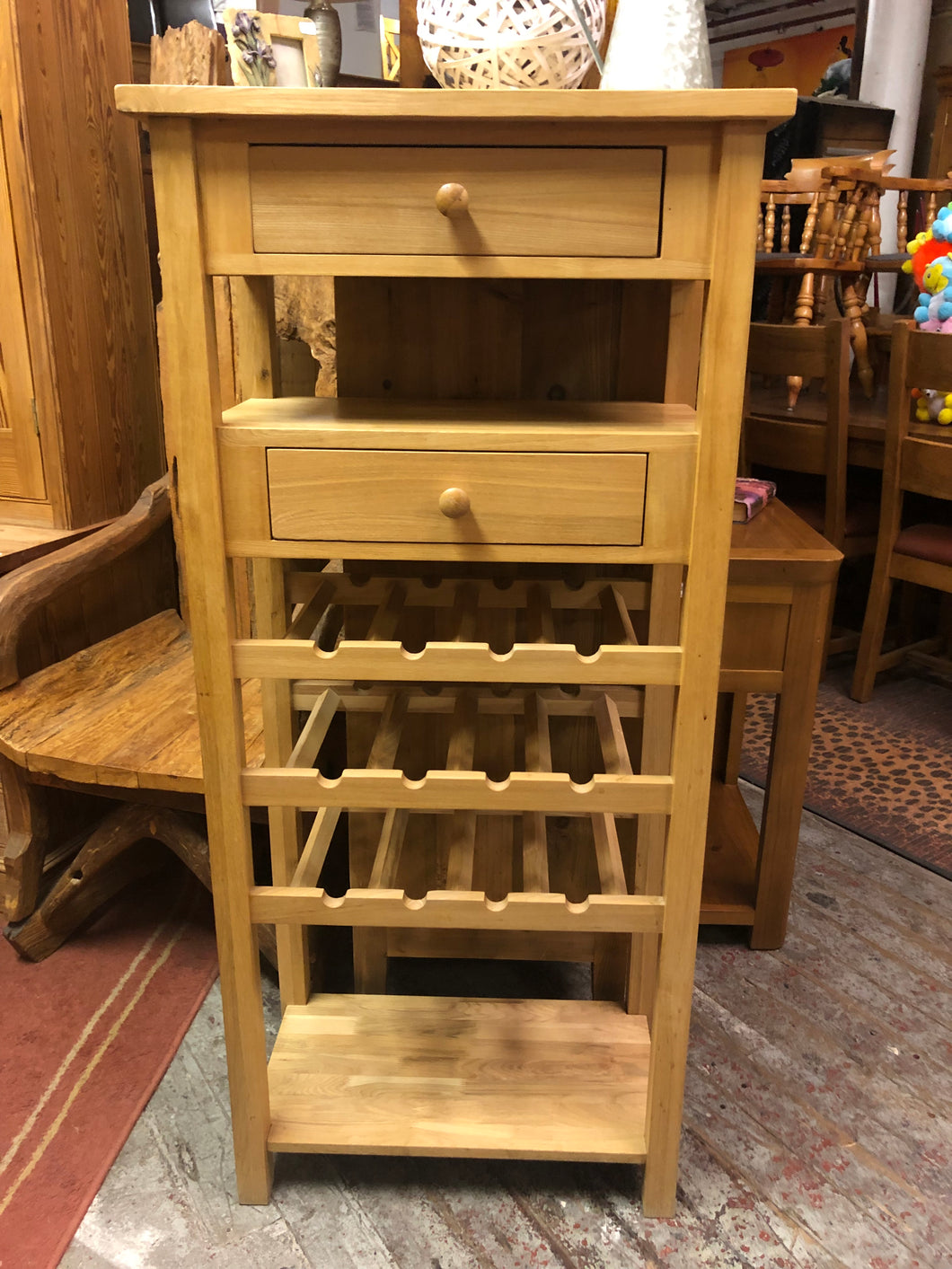 Wine rack with drawers