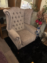 Load image into Gallery viewer, Grey wingback chairs
