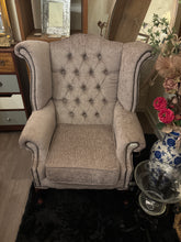 Load image into Gallery viewer, Grey wingback chairs
