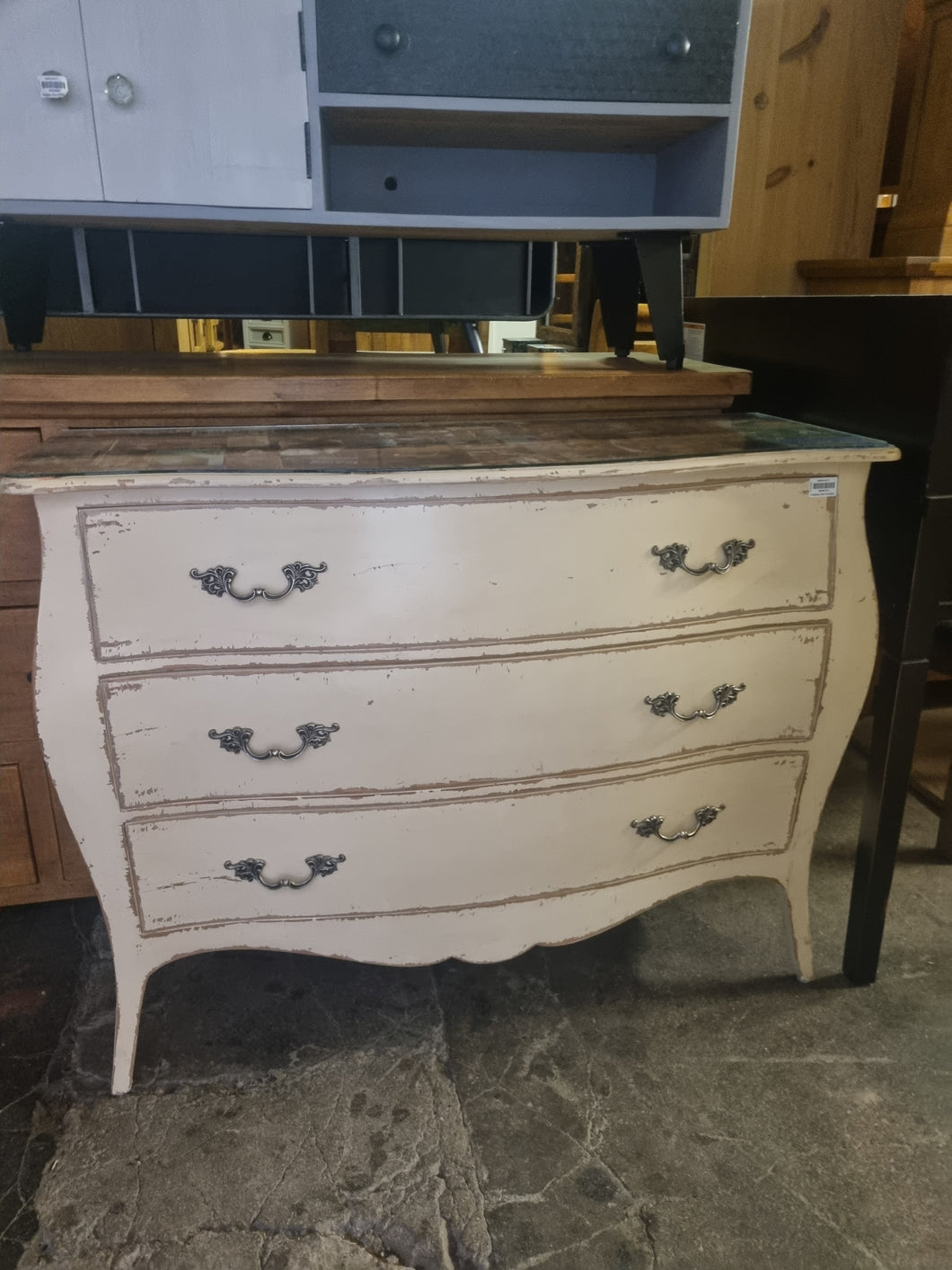 French decoupage drawers