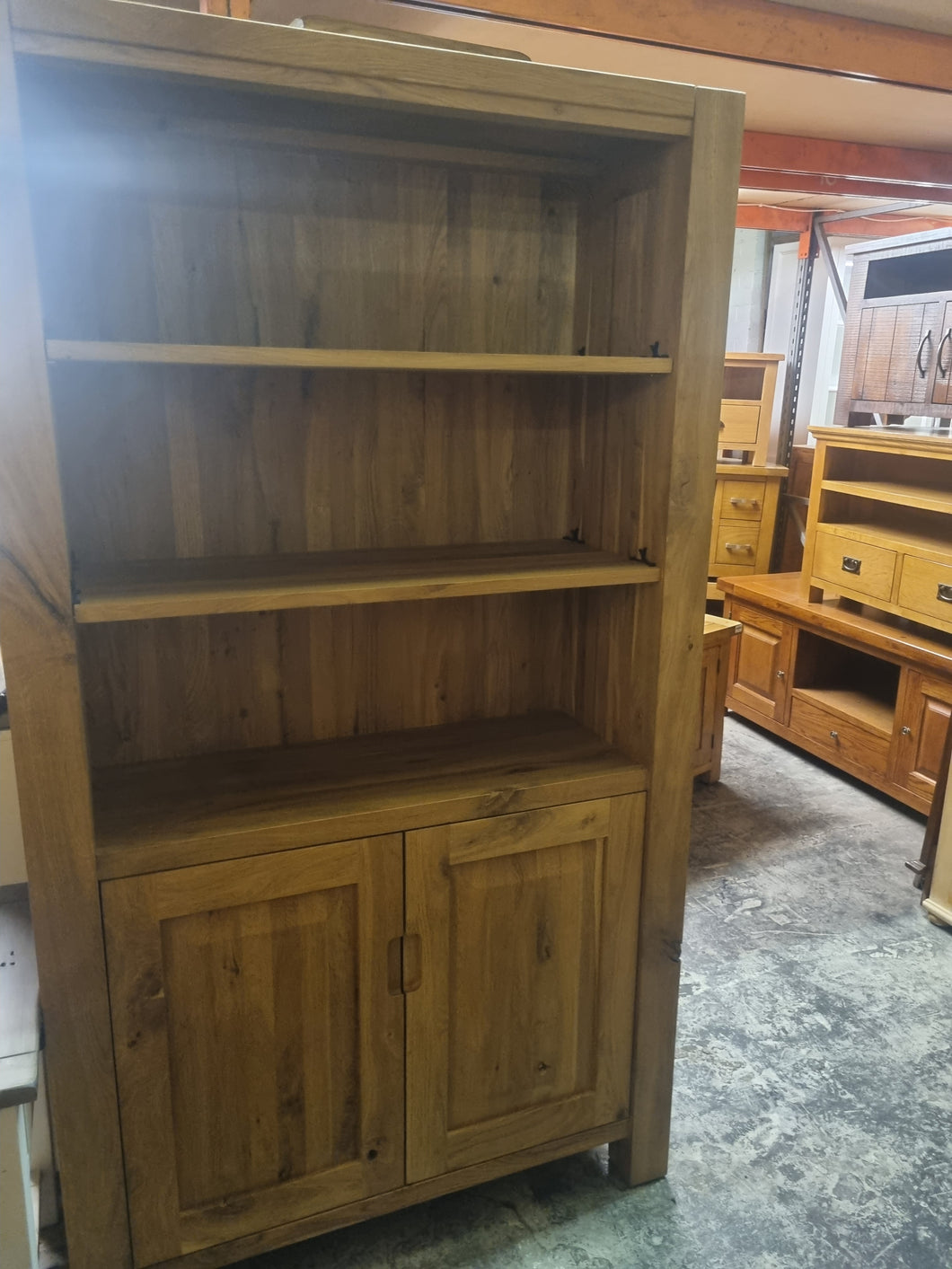 Rustic oak bookcase