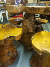 Load image into Gallery viewer, Welland tree stump table and stools
