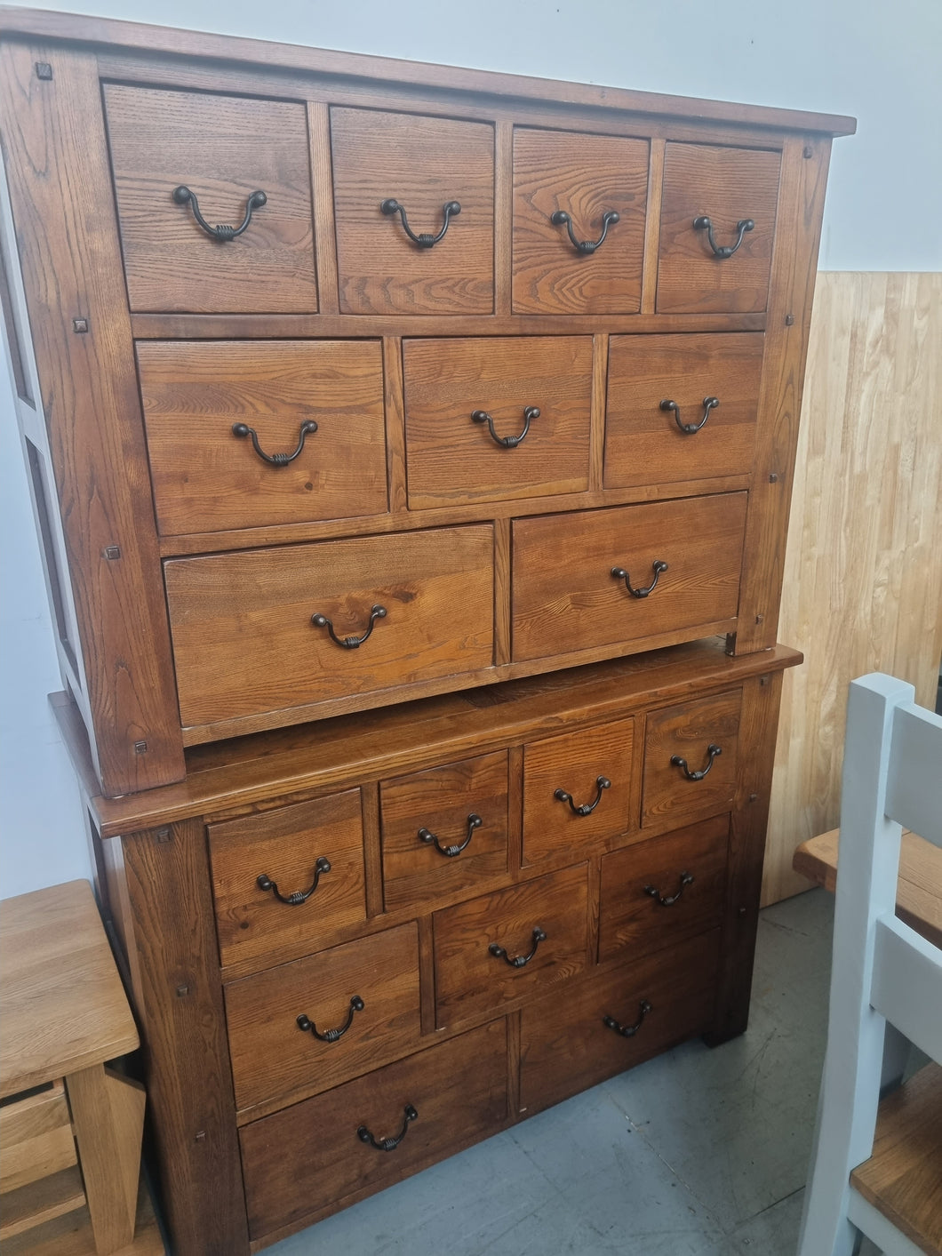 Oak merchant drawers