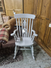 Load image into Gallery viewer, Grey painted rocking chair
