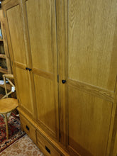 Load image into Gallery viewer, Triple oak wardrobe
