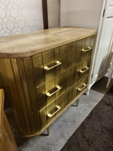 Load image into Gallery viewer, Gold chest of drawers
