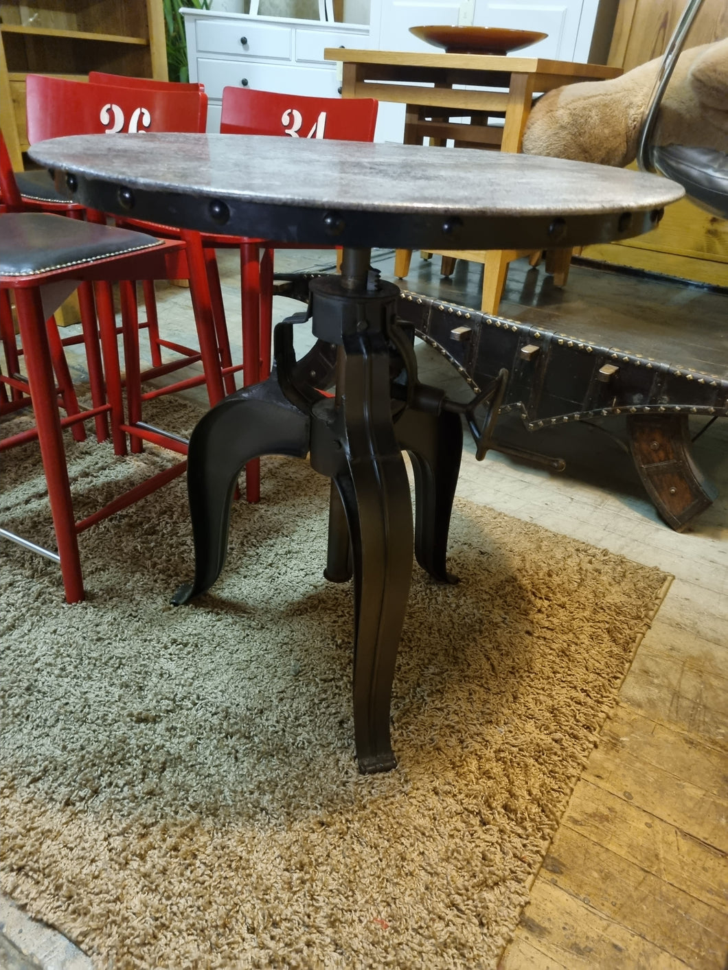 Cast iron pedestal table/bar table