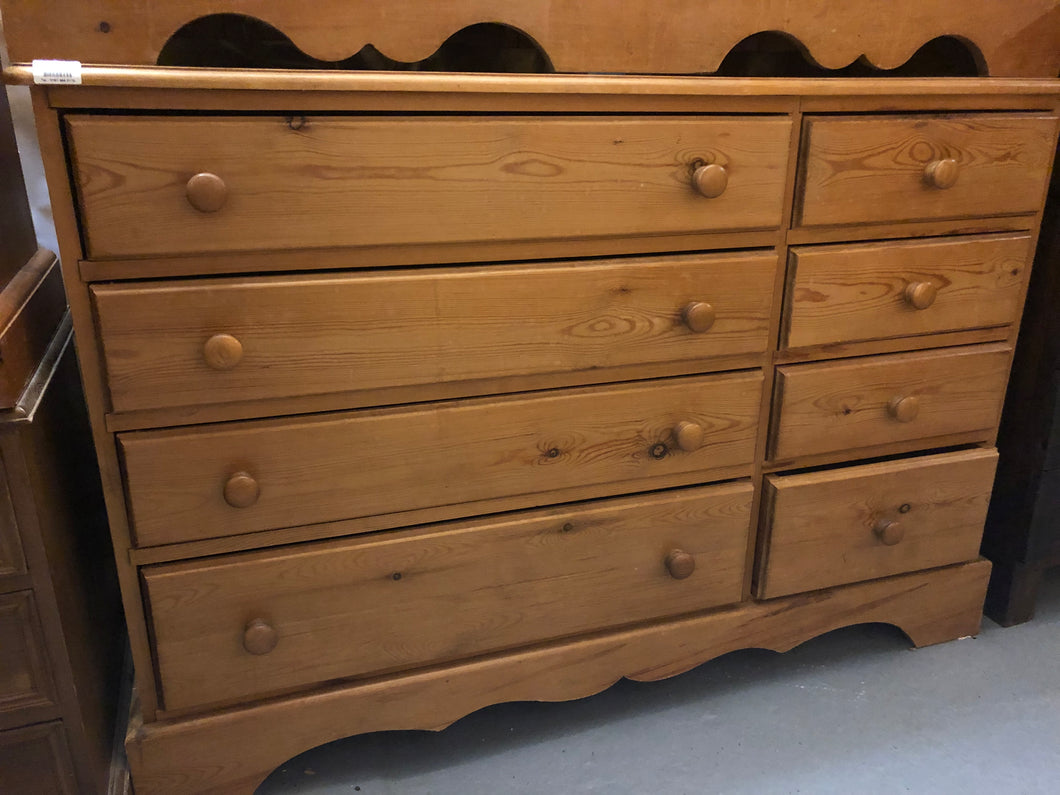 Eight drawer pine unit