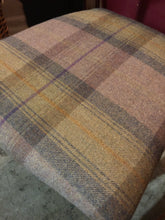 Load image into Gallery viewer, Tartan tweed fabric antique hall chair
