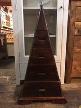 Load image into Gallery viewer, Small mahogany pyramid drawers

