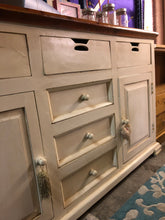 Load image into Gallery viewer, White wooden shabby chic sideboard
