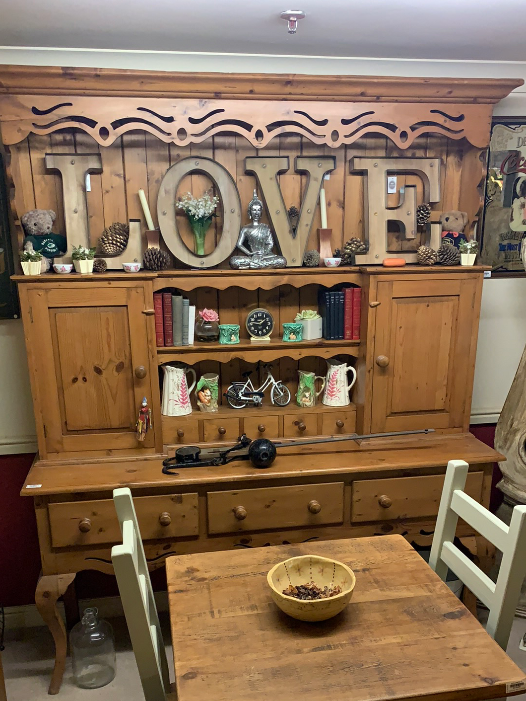 Large pine farmhouse dresser