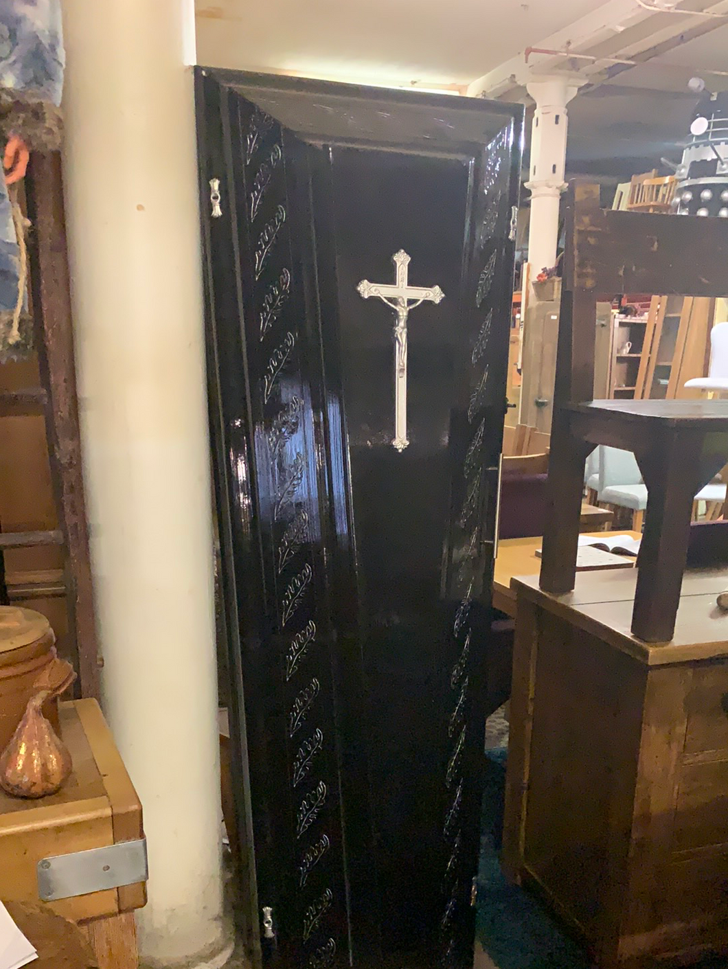 Coffin Gothic hall cupboard
