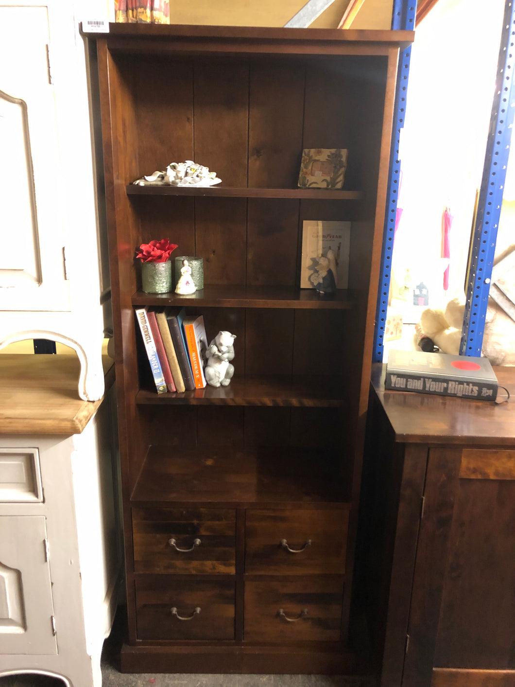 NEXT dark wood small bookcase